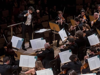 David Afkham, en un concierto el año pasado al frente de la Orquesta Nacional de España.