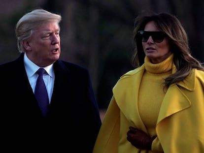  Donald Trump y su esposa, Melania.