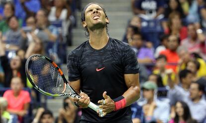 Nadal después de perder ante Fabio Fognini