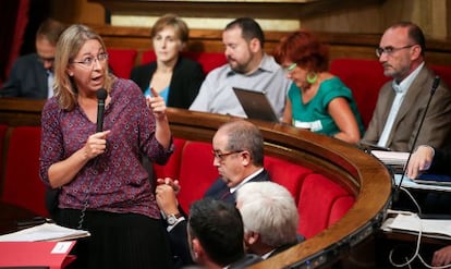 La consejera Neus Munté, en un pleno del Parlament.