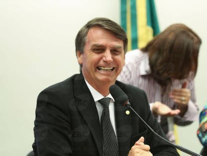 Deputado Jair Bolsonaro no final de 2016.
