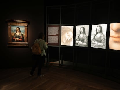 Vista de la exposición 'Leonardo y la copia de la Mona Lisa. Nuevos planteamientos sobre la práctica del taller vinciano'.