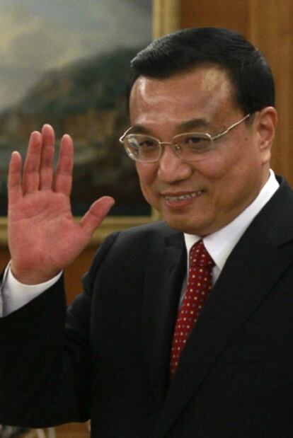 Li Keqiang, viceprimer ministro de China, durante su visita a España.
