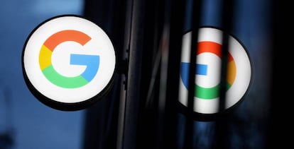 Logo de Google, en una tienda de Nueva York. 