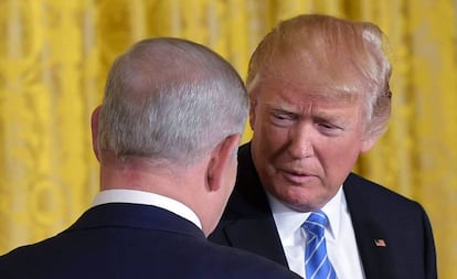 Trump con el primer ministro israelí, Benjamín Netanyahu.
