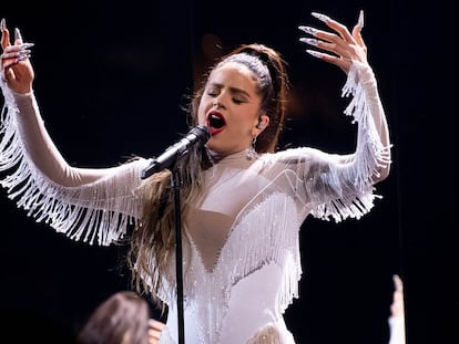 La cantante Rosalía, quien tiene nominaciones en mejor canción urbana, mejor canción pop-rock y mejor vídeo musical en versión corta