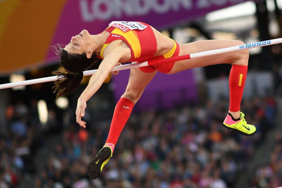 La saltadora cántabra Ruth Beitia fue la primera mujer española en conseguir la medalla de oro en atletismo en los Juegos Olímpicos de 2016
