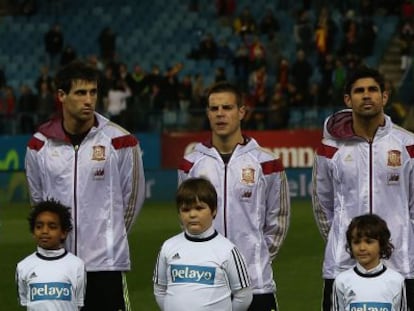 Thiago Alcántara, Javi Martínez, Azpilicueta y Diego Costa.