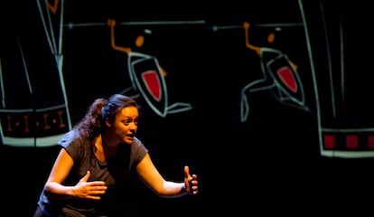Marta Viera durante el montaje 'Me llamo Suleimán'.