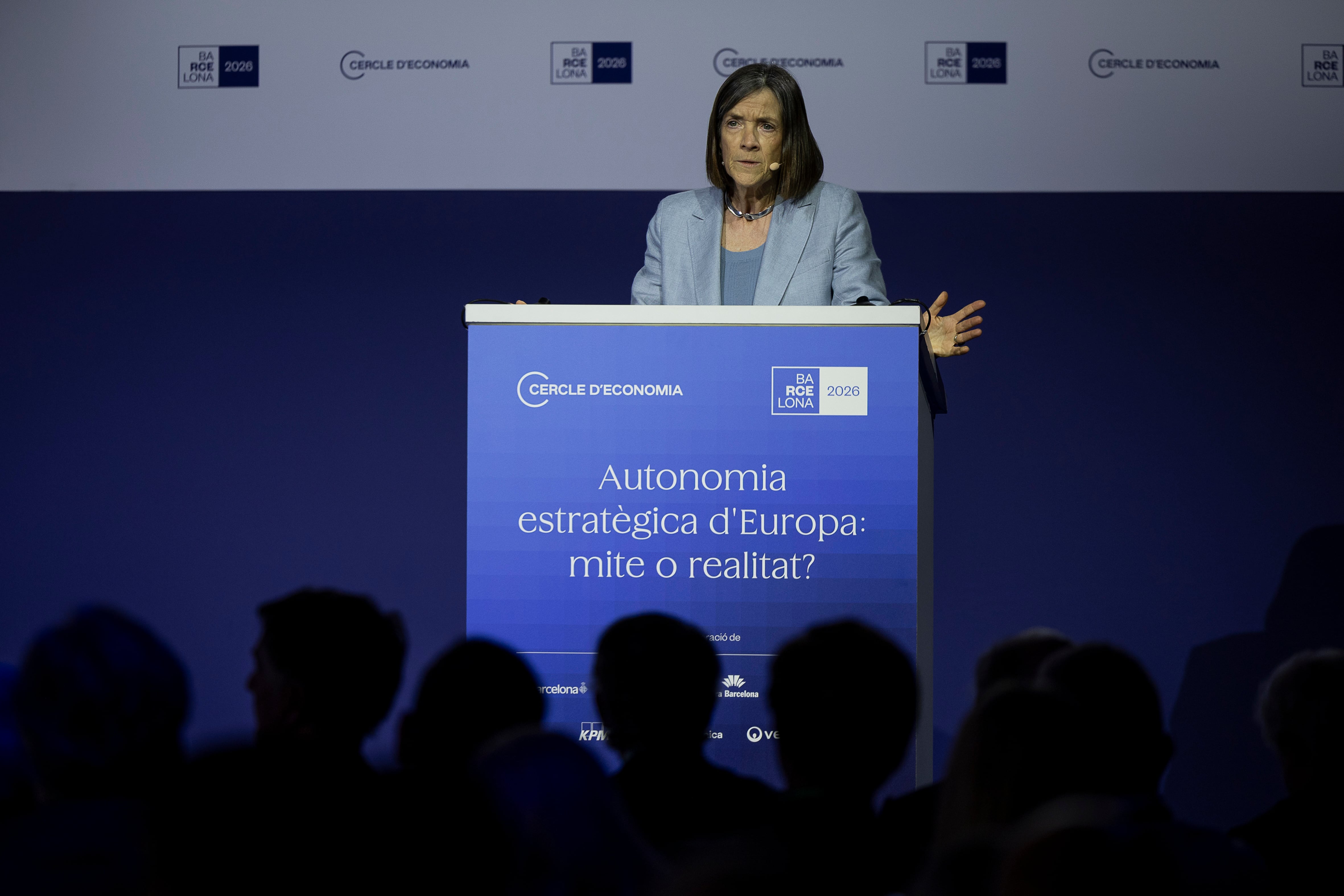 La presidenta del Cercle d'Economia, Teresa García-Milà, este martes.