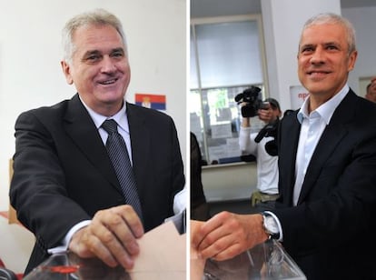 Tomislav Nikolic, a la izquierda, y Boris Tadic.