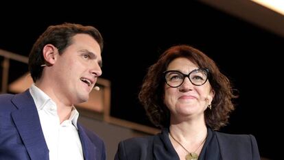 Albert Rivera y la exsocialista Soraya Rodríguez el martes en Madrid.