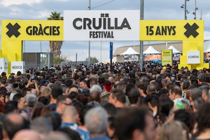 Accesos al Cruïlla con aglomeraciones ayer sábado. 