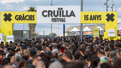 Aglomeraciones en el acceso al festival Cruïlla, este sábado.