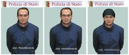 Recreación de la policía italiana del aspecto que tendría Messina Denaro en 2011
