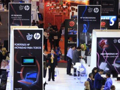 Un expositor de HP en una feria de informática.