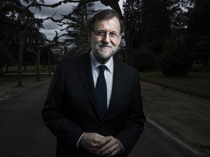 El expresidente del Gobierno, Mariano Rajoy, en una imagen tomada en el palacio de la Moncloa en 2017.