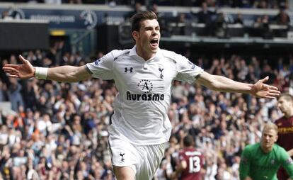 Bale celebra un gol ante el Manchester City en White Hart Lane.