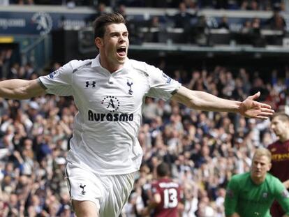 Bale celebra un gol ante el Manchester City en White Hart Lane.