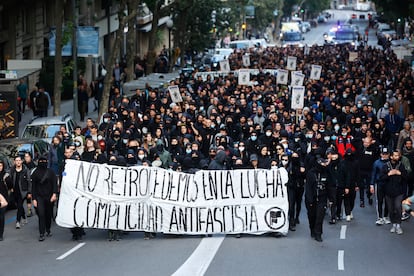 Manifestación a favor de las okupaciones de la Bonanova.