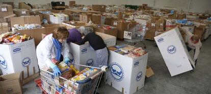 Almac&eacute;n de un Banco de Alimentos de Guip&uacute;zcoa.