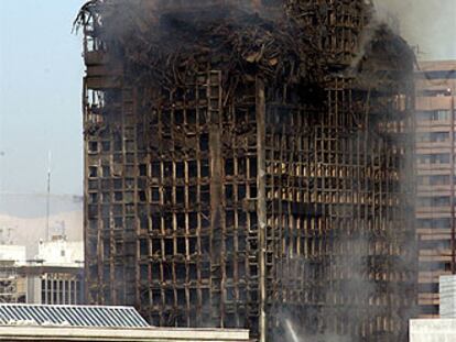 El edificio Windsor tras el incendio.