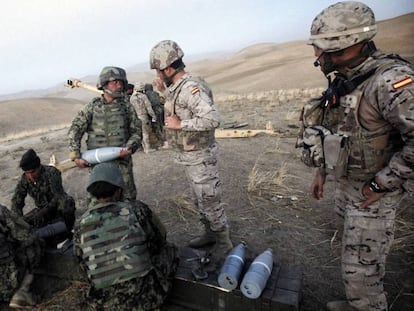 Traductores afganos trabajando para el Ejercito espa&ntilde;ol en Afganist&aacute;n.