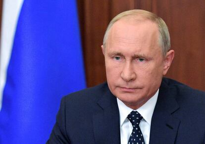 Putin, en su discurso televisado de este miércoles.