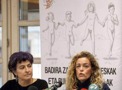 Las representantes de la asociación de familias de menores transexuales Chrysallis, Edurne Koch y Bea Sever.