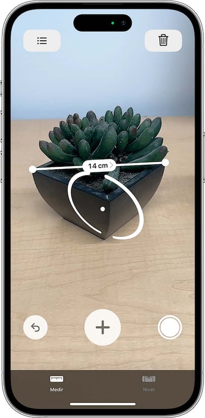 Uso de la aplicación medir de los iPhone