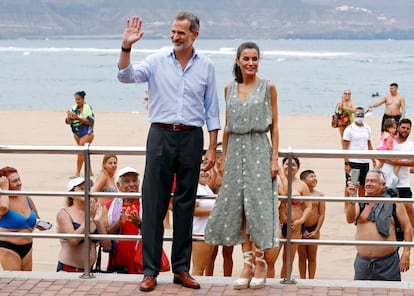 Los reyes Felipe VI y Letizia, en Las Palmas de Gran Canaria.
