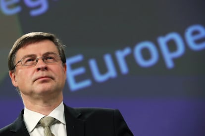 El vicepresidente ejecutivo de la Comisión Europea, Valdis Dombrovskis.