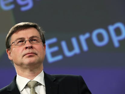 El vicepresidente ejecutivo de la Comisión Europea, Valdis Dombrovskis.