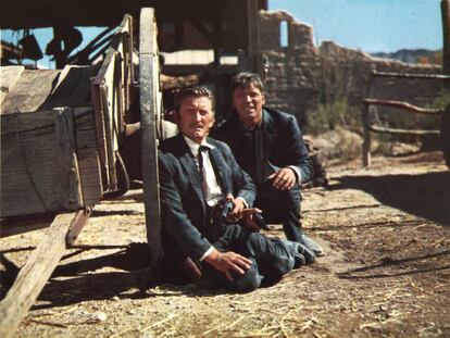 Burt Lancaster i Kirk Douglas a la pel·lícula 'Duel de titans' (1957).