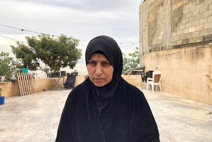 Um Mutasim al Sabbagh, madre de periodista muerta a tiros en el campamento de refugiados de Yenn (Cisjordania), el sbado 4 de enero en la casa de un pariente, en Yenn.