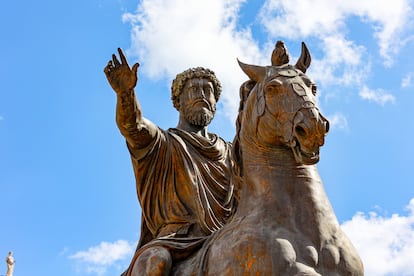 Estatua ecuestre de Marco Aurelio, en Roma.