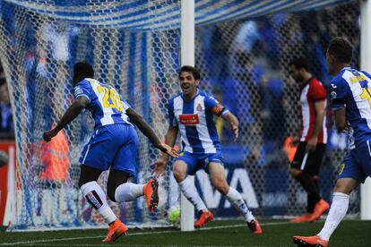 Caicedo celebra el seu gol.