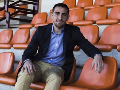 Alcácer, el pasado viernes en la ciudad deportiva del Valencia en Paterna.