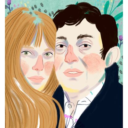 A Jane Birkin, Serge Gainsbourg le pareció un viejo ególatra asqueroso cuando lo conoció en el casting de ‘Slogan’ (Ilustración: Marisa Morea)