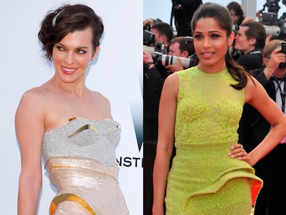 Duelo de Versaces: Milla Jovovich o Freida Pinto