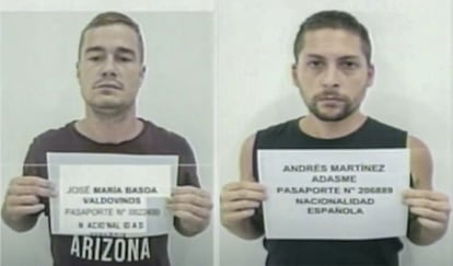 Los ciudadanos españoles José María Basoa y Andrés Martínez Adasme, detenidos por autoridades venezolanas