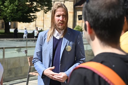 El coordinador autonómico de Podemos Castilla y León, Pablo Fernández, en León.