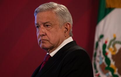 López Obrador, en una conferencia en el Palacio Nacional el pasado 13 de julio.