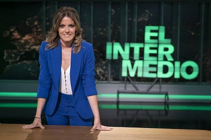 Andrea Ropero, en el plató de 'El intermedio'.