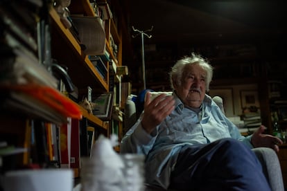 'Pepe' Mujica durante una entrevista con EL PAÍS en su casa, 31 de octubre de 2024 en Montevideo.

