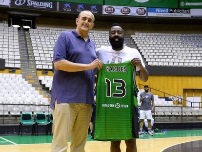 Morales y Harden, en el Olímpic de Badalona.