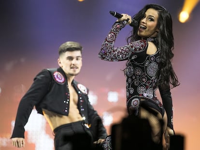 Chanel, durante su actuación en la final de Eurovisión 2022.