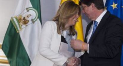 Susana Díaz has finally become Andalusian premier thanks to support from Ciudadanos' Juan Marín.