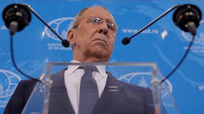 Serguéi Lavrov, el 14 de junio en Moscú.