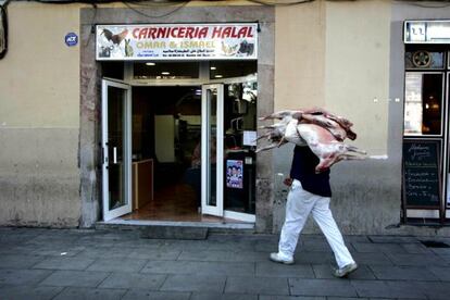 Carniceria que sigue los preceptos islámicos en Barcelona
